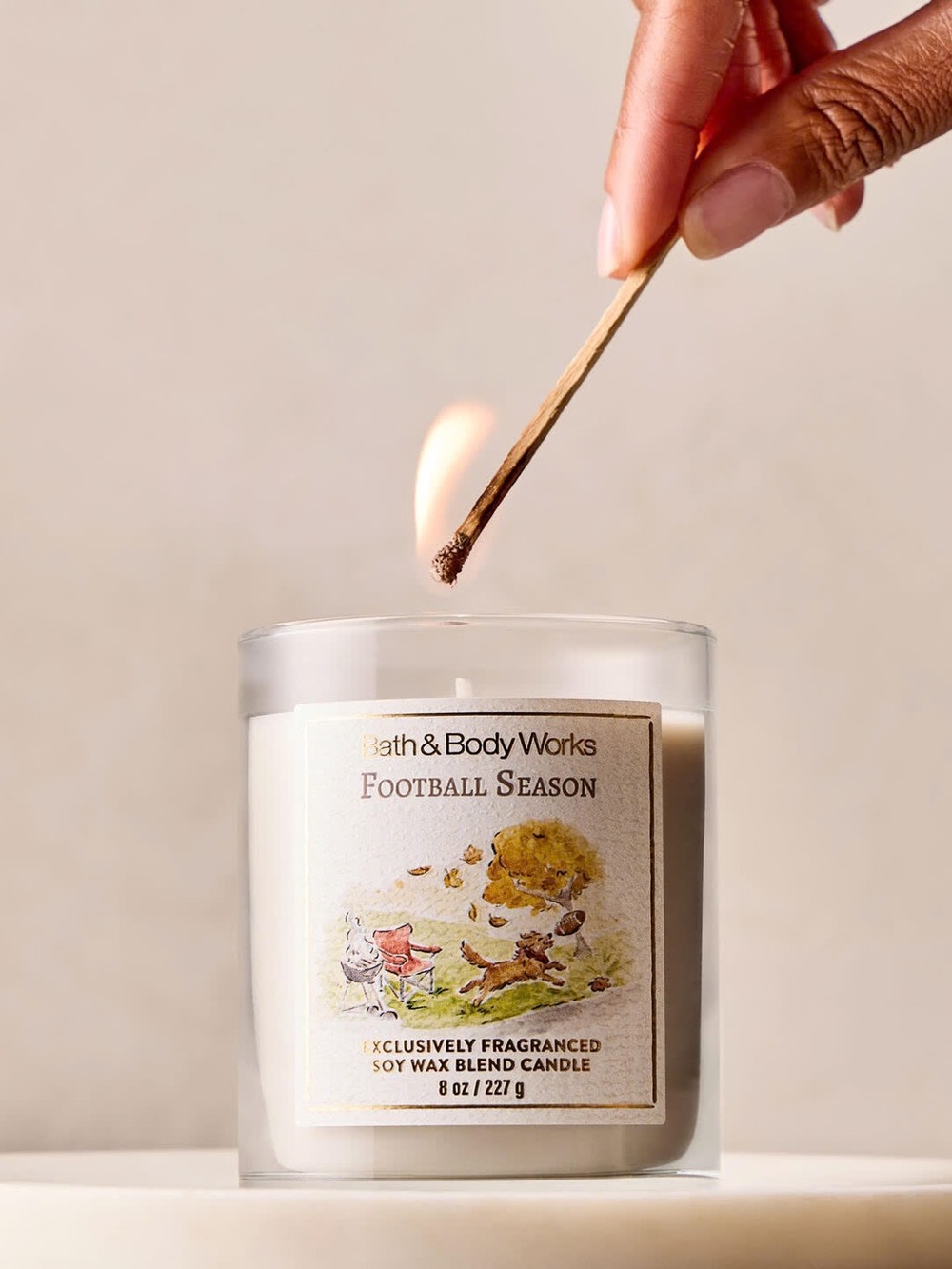 Bath & Body Works Football Season Single Wick Candle 🏈🤍